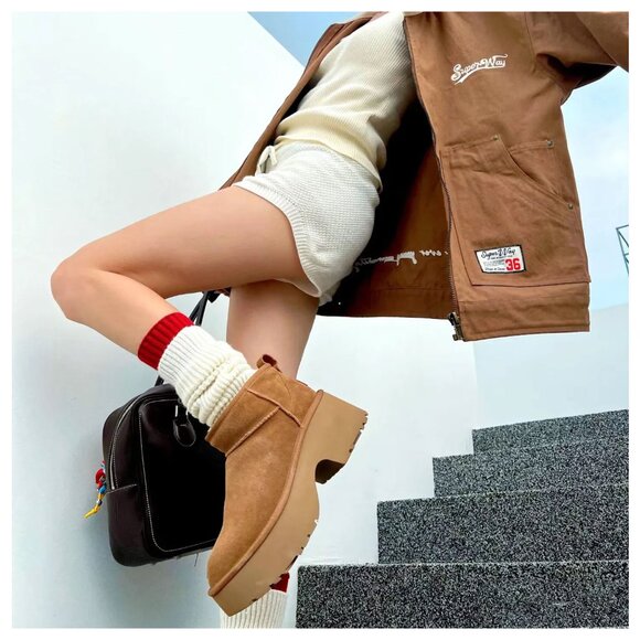 UGG Classic Ultra Mini New Heights Chesnut - Picture 10 of 13